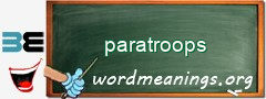 WordMeaning blackboard for paratroops